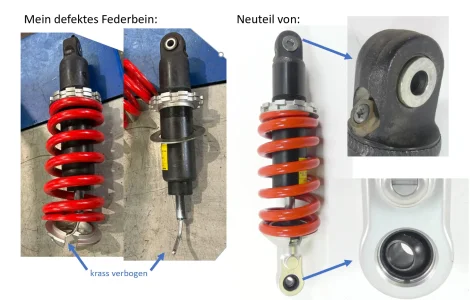 Foto Vergleich Defekt Neuteil und Vergrößerung der Gelenkaugen.webp